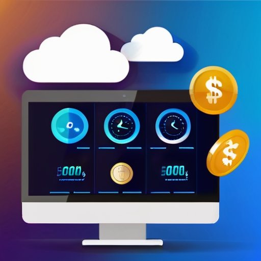 Современная цифровая панель с иконками SaaS и облачных сервисов, визуализация кэшбэка и наград на фоне градиента синего и белого.