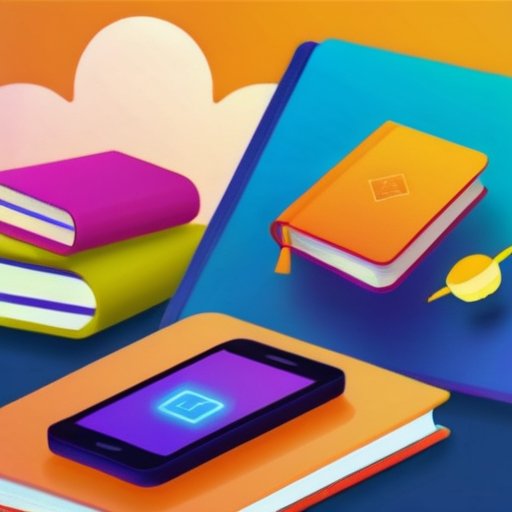 Яркий образовательный ландшафт с открытыми книгами, выпускными шляпами и цифровыми устройствами, соединёнными сетью бонусных карт.