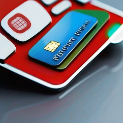 Современная дебетовая карта на цифровом интерфейсе с символами онлайн-шопинга.