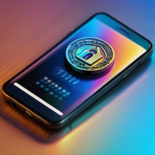 Безопасный цифровой кошелек на смартфоне с элементами защиты данных.