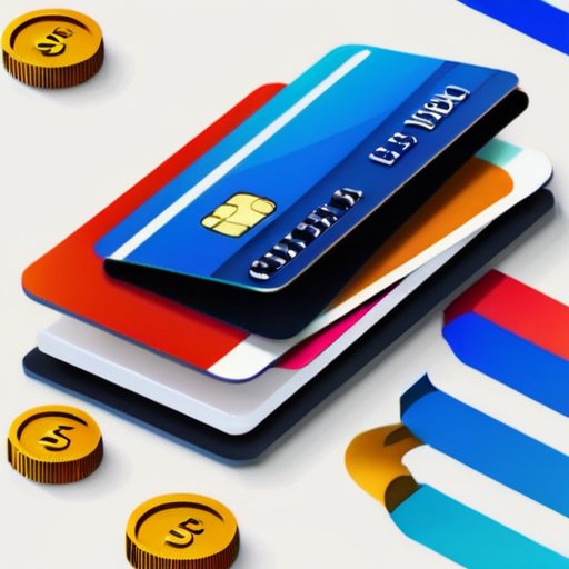 Современная кредитная карта с символом высокой процентной ставки на фоне финансовых иконок.