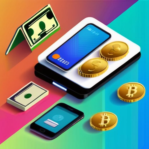 Цифровой кошелек, переполненный валютой, и иконки кэшбэк-платформ на современном фоне.