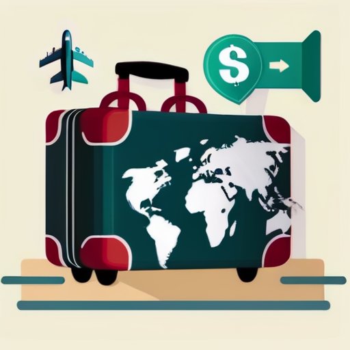 Чемодан с travel-аксессуарами на фоне карты мира и значками кэшбэка.