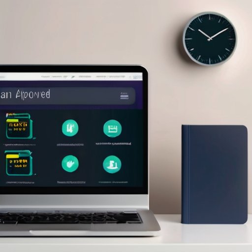 Современный цифровой офис с ноутбуком, документами по кредиту, смартфоном с уведомлением о кредите и часами.