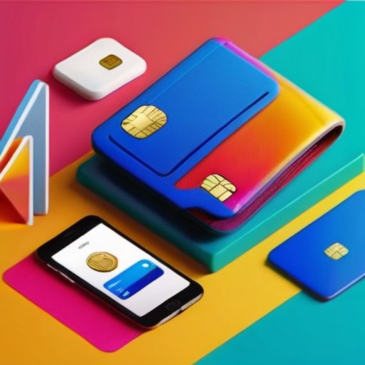 Яркая молодежная кредитная карта с аксессуарами: смартфон, стильные кроссовки и рюкзак, иконки защиты.