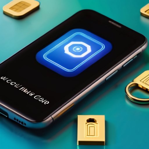 Цифровая виртуальная карта на экране смартфона, окруженная символами безопасности и удобства.